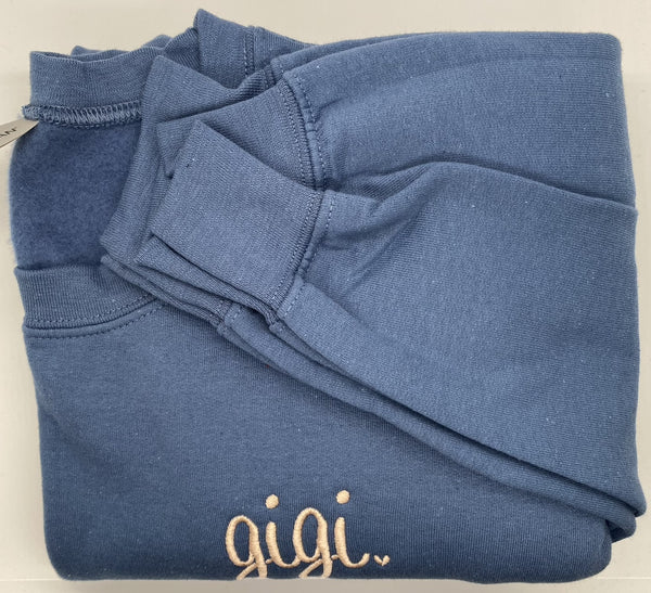 L Indigo / Cream Gigi