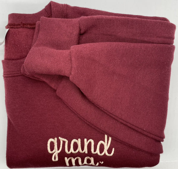L Maroon / White Grandma