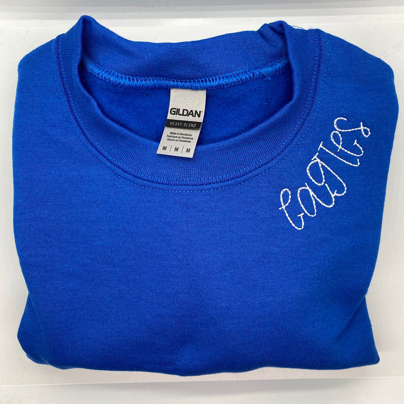 Embroidered Team Sweatshirts - Pre-Stitched Size Medium